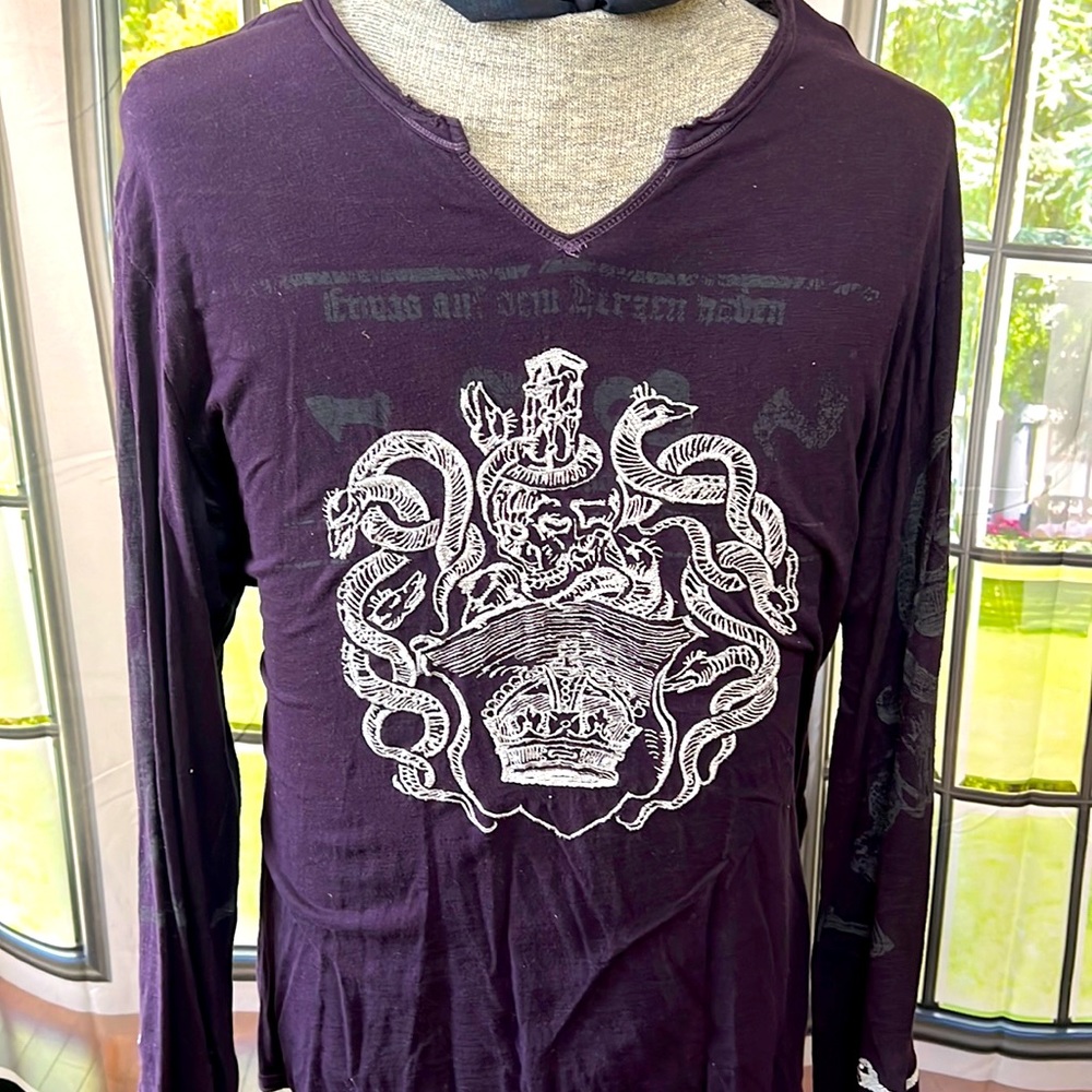INC embroidered long sleeve shirt